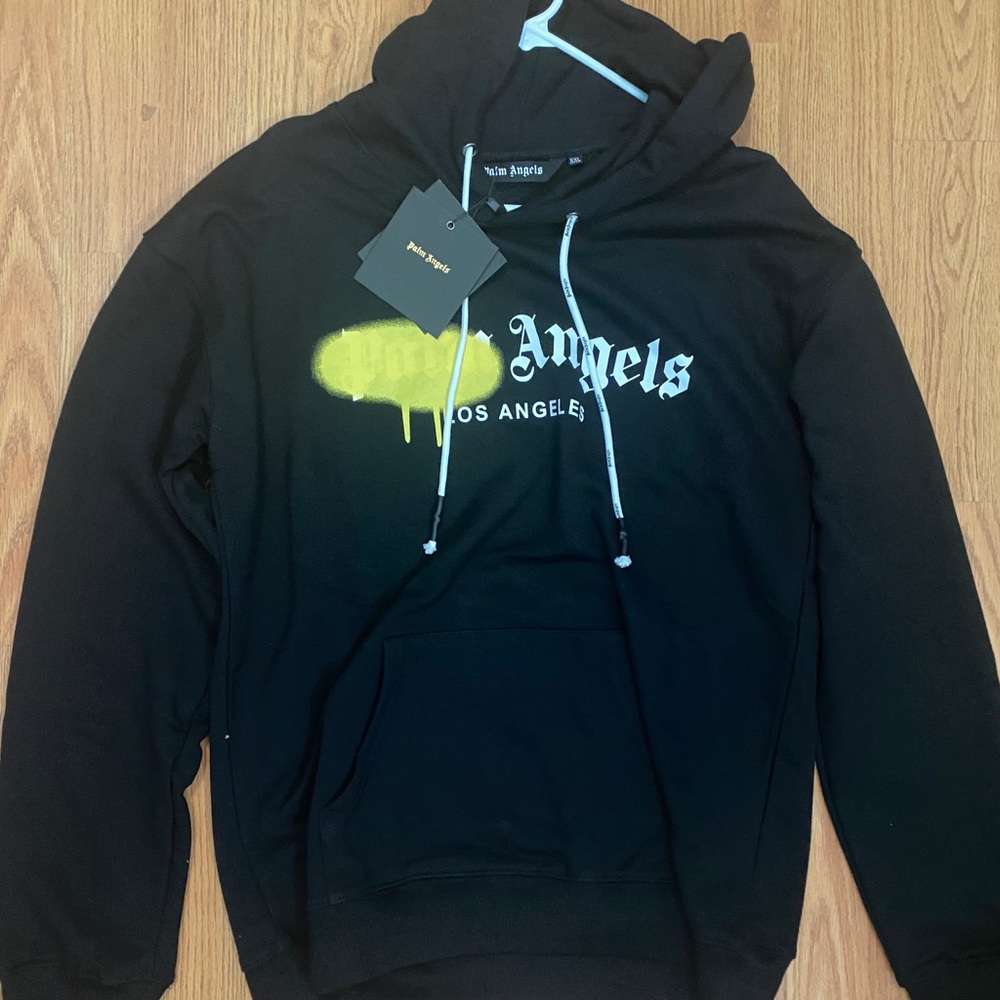 Palm angels spray paint hoodie
